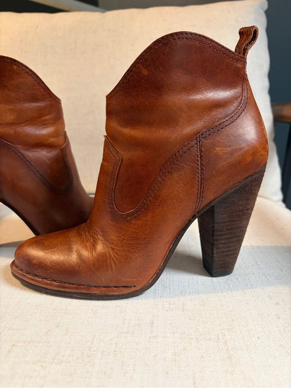 Frye Brown Leather Ankle Boot